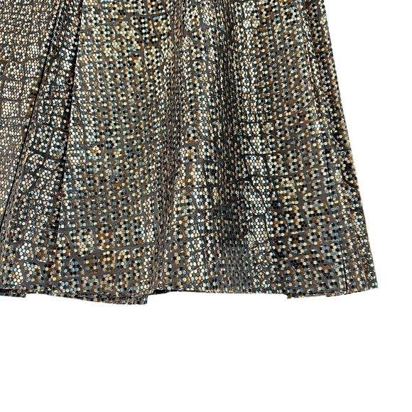 COTÉLAC CONFETTI DOT TIE SILK BOX PLEAT MINI SKIRT - Picture 7 of 16
